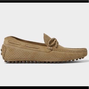 NWT Zara Leather Driver Moccasin Loafers
